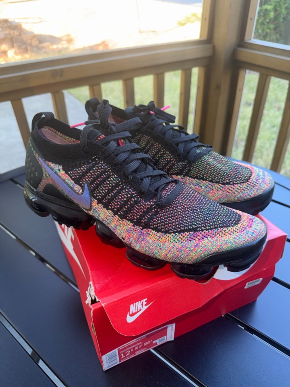 Nike Multicolor Flyknit Sneakers with Black Details